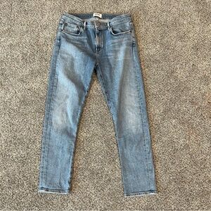Agolde Light Wash Mid Rise Straight Leg Stretch Jeans Zip Fly Cotton Women’s 29